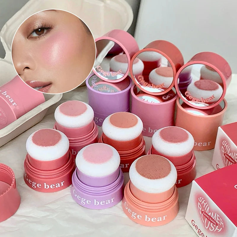 Gege Bear Puffy Blush | Korean Style Natural Brightening Face Blush QXL