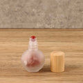 20ml Crystal Stone Roller Bottle | Jade Ball & Bamboo Lid Roller Perfume Bottle QXL Red