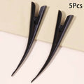Long Metal Duckbill Hair Clips | Salon Styling Clamps 5/10pcs Metal Hair Clips QXL 5Pcs Black