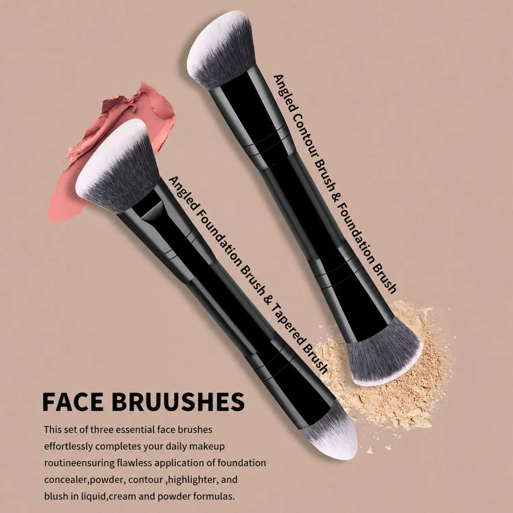 6-Piece Dual-Ended Travel Makeup Brush Set | LUXEBLEND Makeup Brush Set QXL