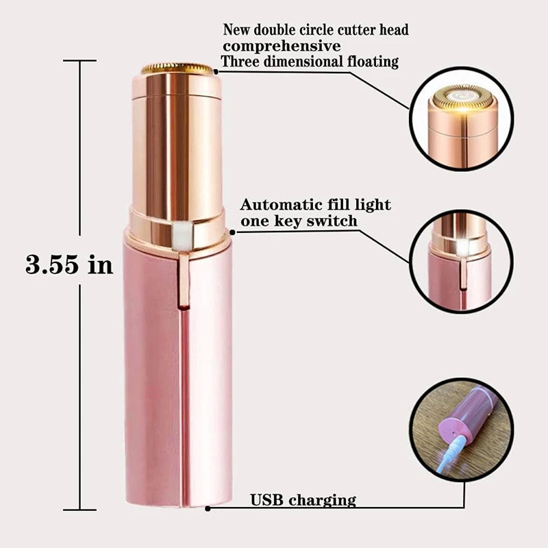 Lipstick-Shaped Facial & Body Hair Remover for Women Facial Hair Remover QXL