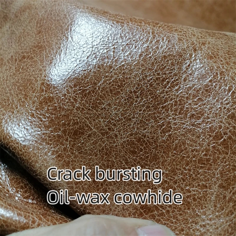 1mm Brown Oil-Wax Top-Grain Cowhide Leather Sheet | DIY Craft Leather Craft Sheet QXL