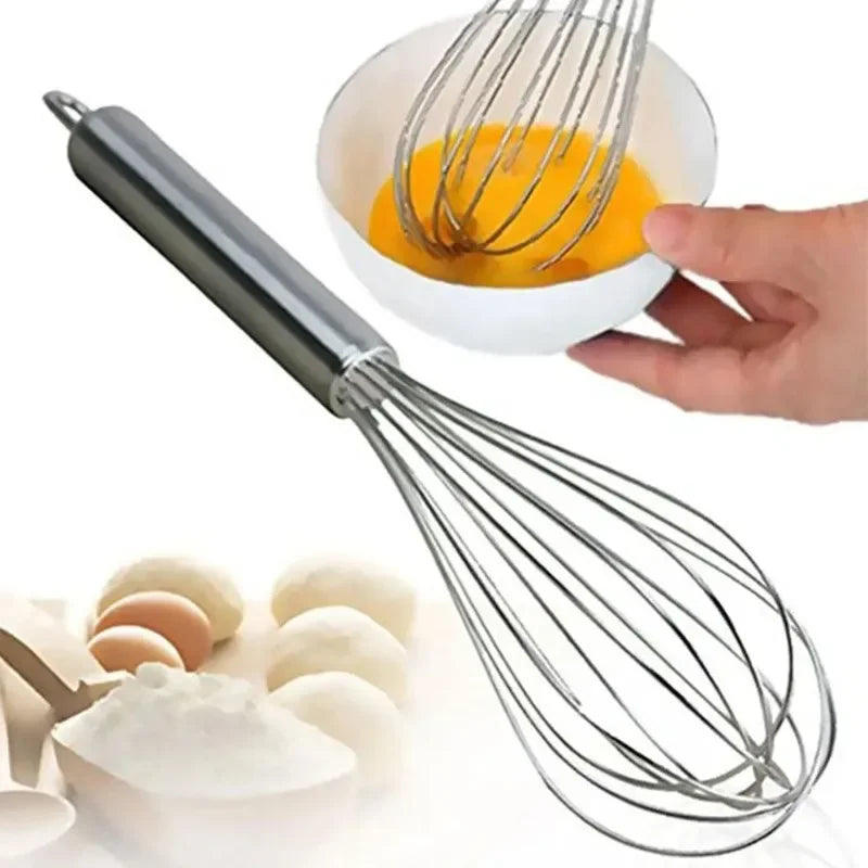 Stainless Steel Whisk – Egg Beater & Cream Mixing Tool Kitchen Whisk QXL
