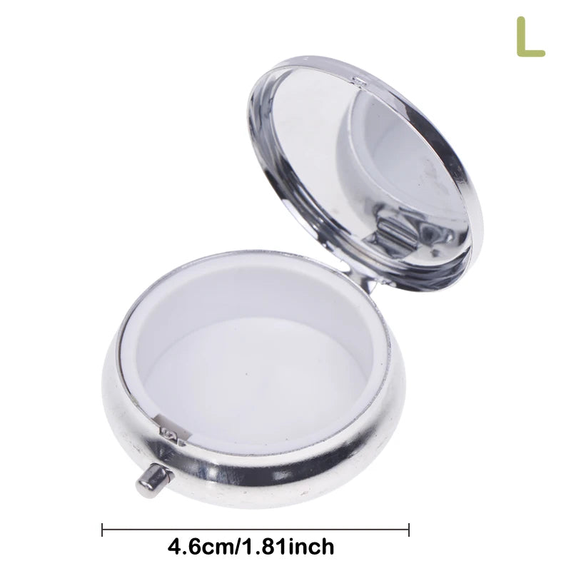 YOVIP Portable Metal Pill Box & Mini Storage Case – Silver Pill Box Organizer QXL Type 9