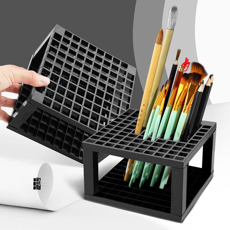 96-Hole Makeup Brush Holder & Air-Dry Organizer Stand Makeup Brush Organizer QXL