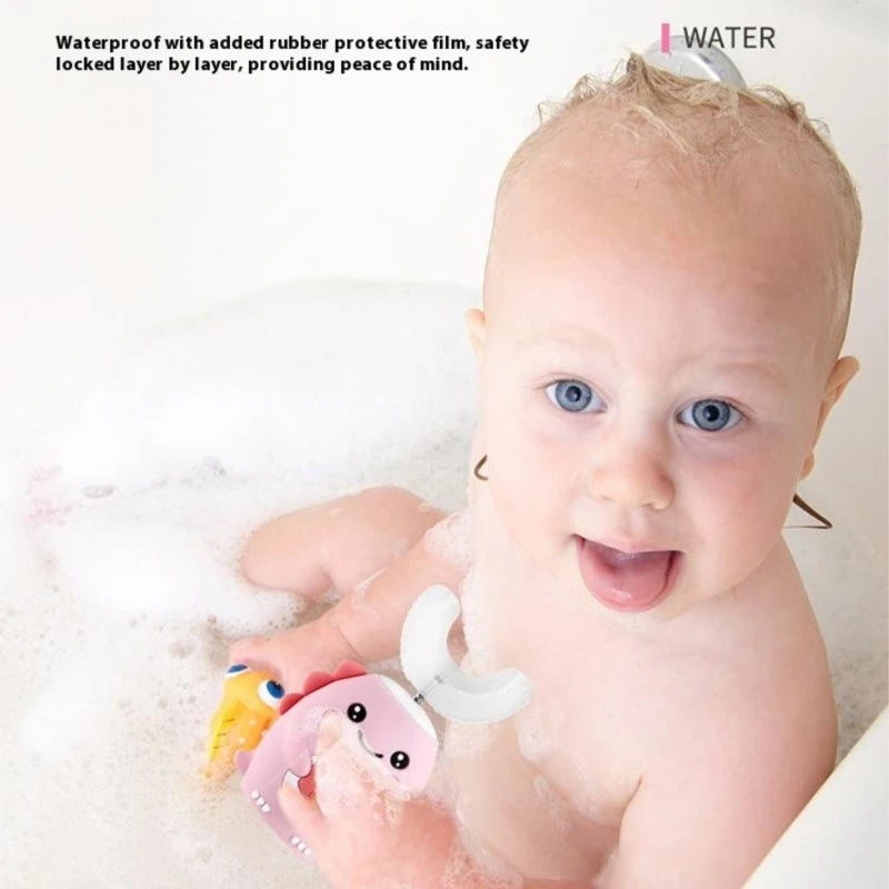 Kids U-Shaped Sonic Electric Toothbrush | Ages 2–6, Rechargeable Kids Electric Toothbrush QXL