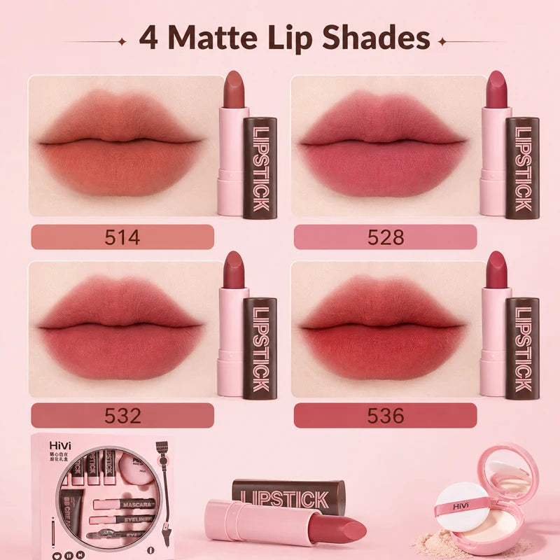 9-Piece Makeup Gift Set | Lipstick, Mascara, BB Cream Kit Makeup Gift Set QXL