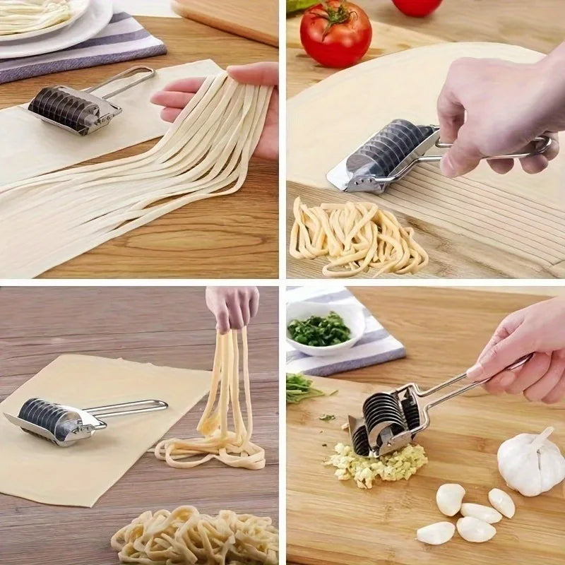 Stainless Steel Hand-Held Noodle Cutter & Press Tool Noodle Cutter Tool QXL