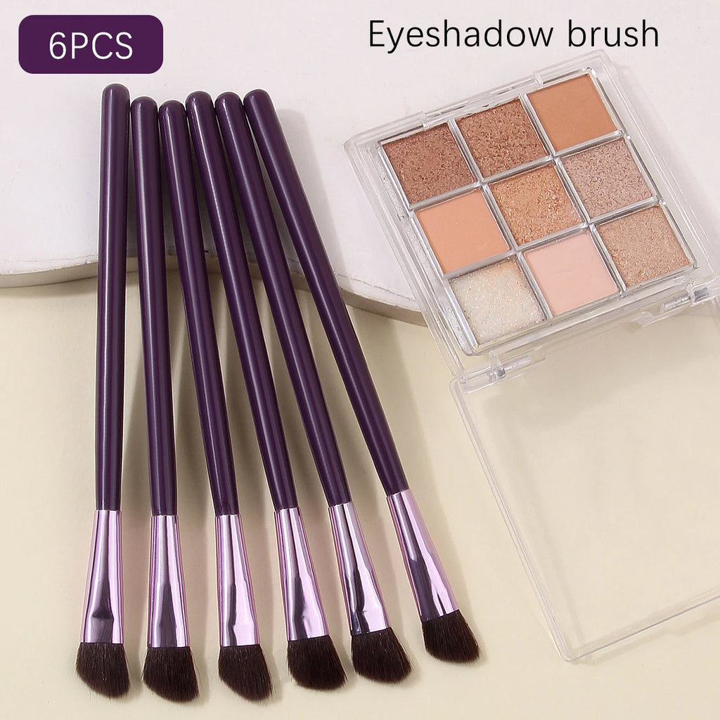 6-Pc Eye Makeup Brush Set – Wooden Handle | KOSSHOW Eye Makeup Brush Set QXL