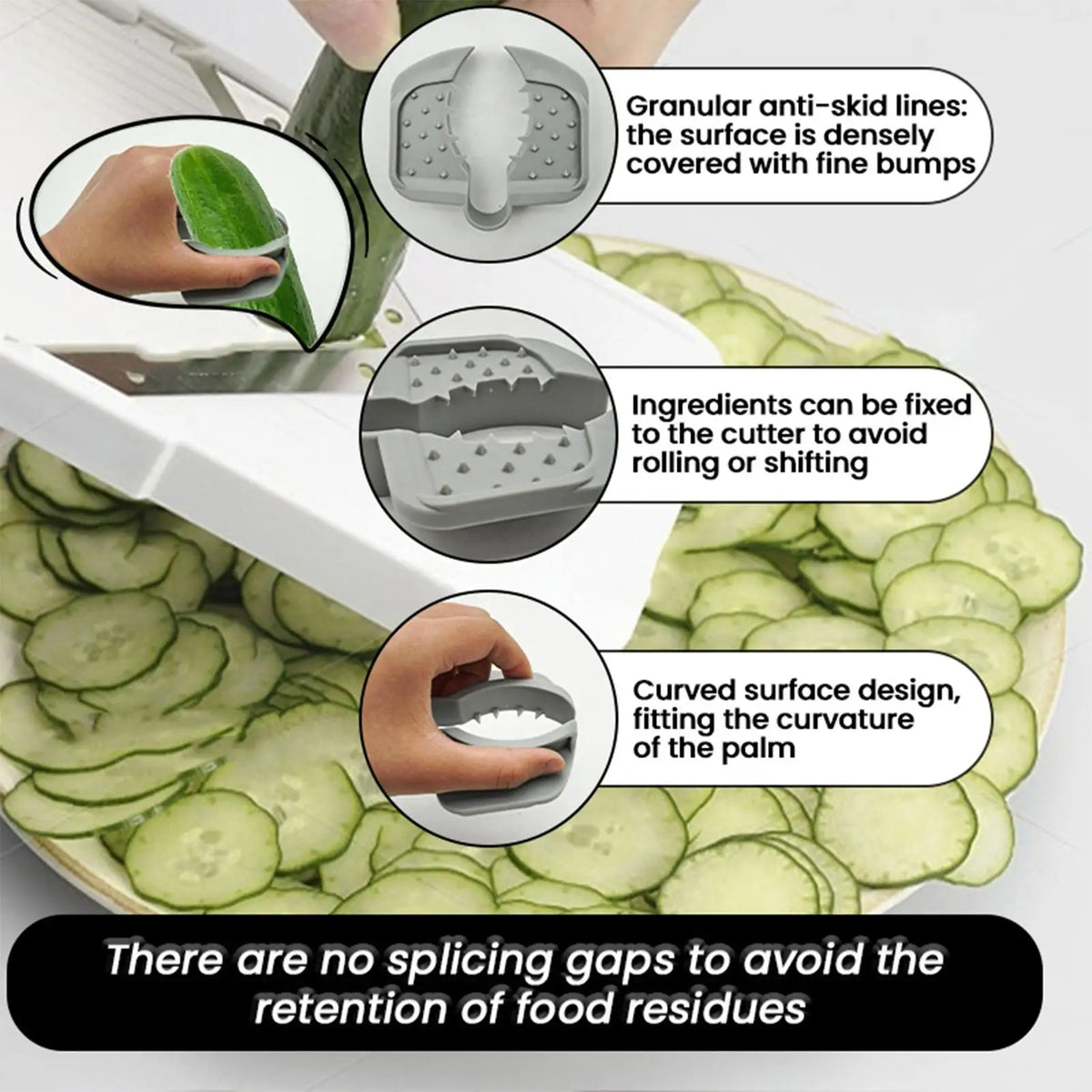 Finger Guard for Mandoline Slicer & Grater | Non-Slip Safety Kitchen Safety Tool QXL