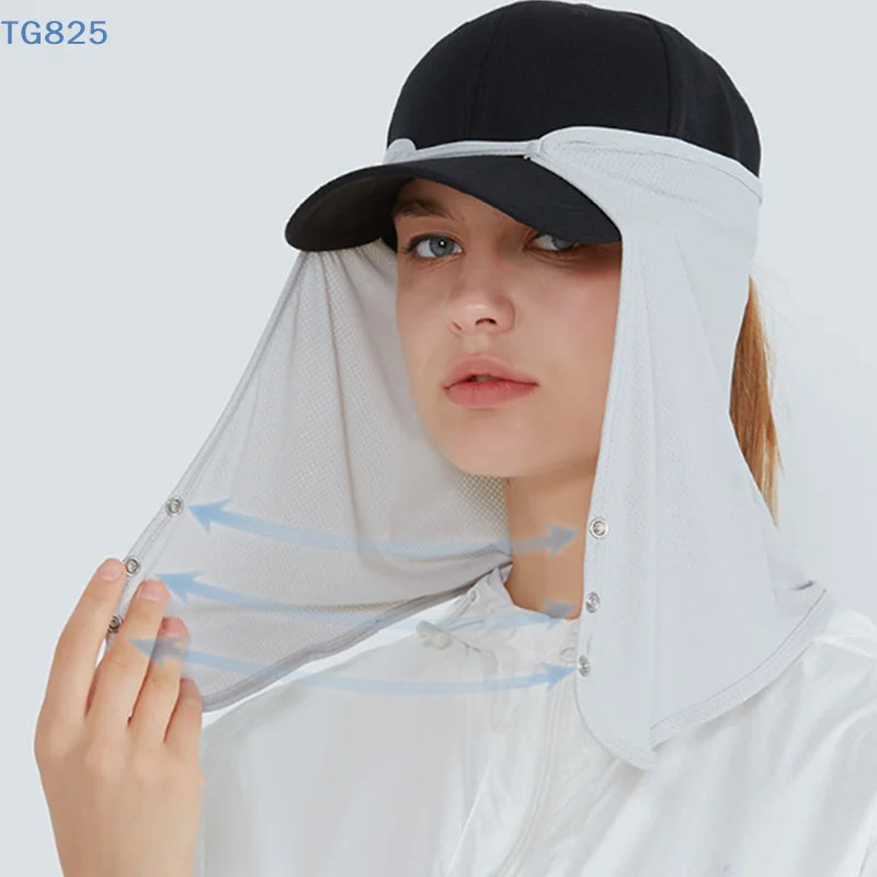 UV Face & Neck Sun Shield Cover | Quick-Dry Outdoor Visor Sun Shield Cover QXL