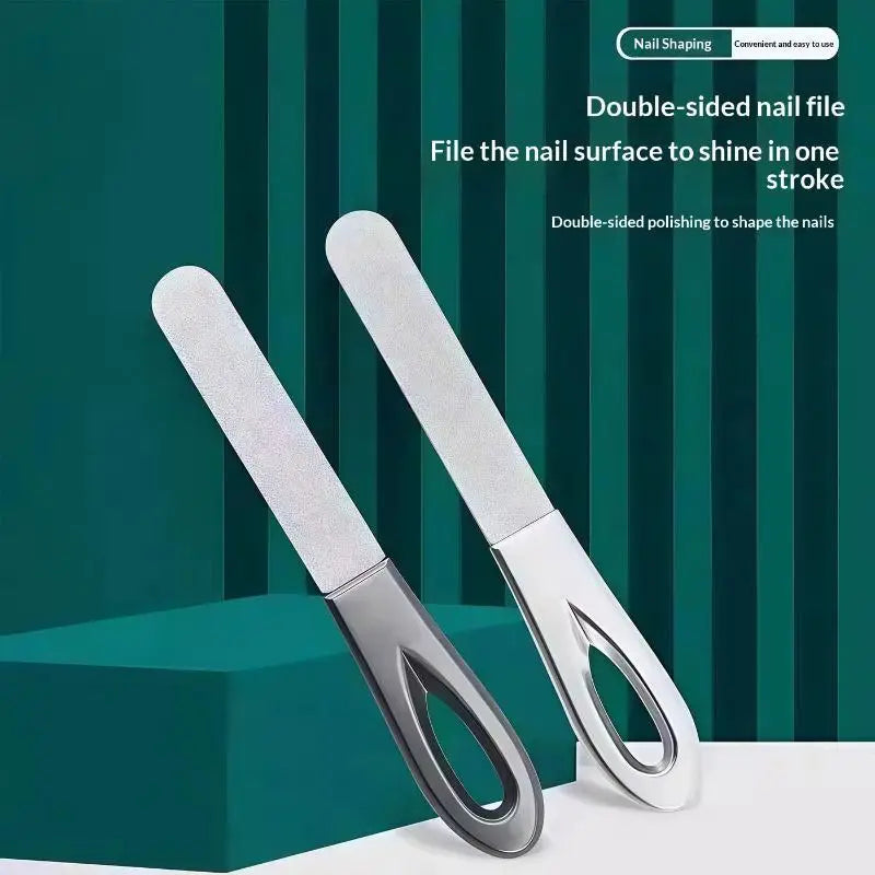 Stainless Steel Diamond Grit Nail File | Dual-Grit 1/2/5 Pack Nail File QXL