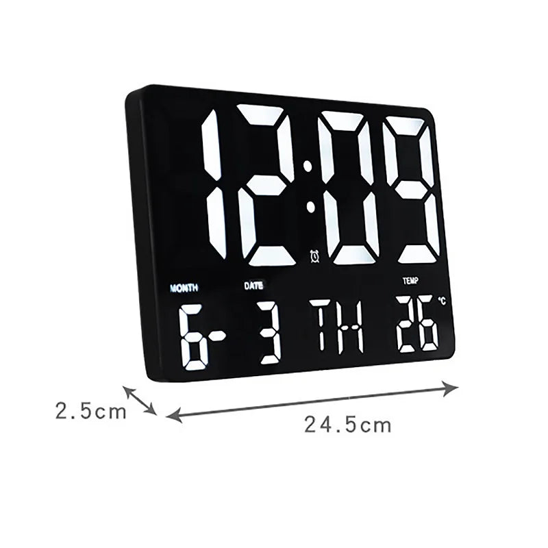 Dreamburgh LED Digital Wall Clock with Remote | Temp & Date LED Wall Clock QXL