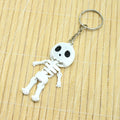 3D Printed Skeleton Animal Keychain & Desktop Ornament Novelty Keychain QXL WHITE