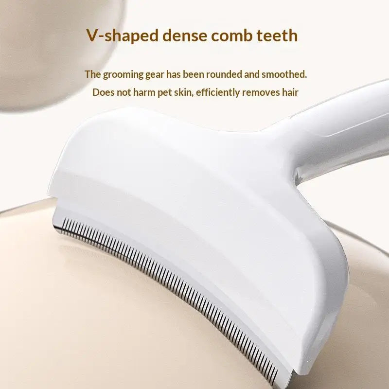Dog Deshedding Grooming Comb with 2 Blades | Pet Hair Remover Pet Deshedding Comb QXL