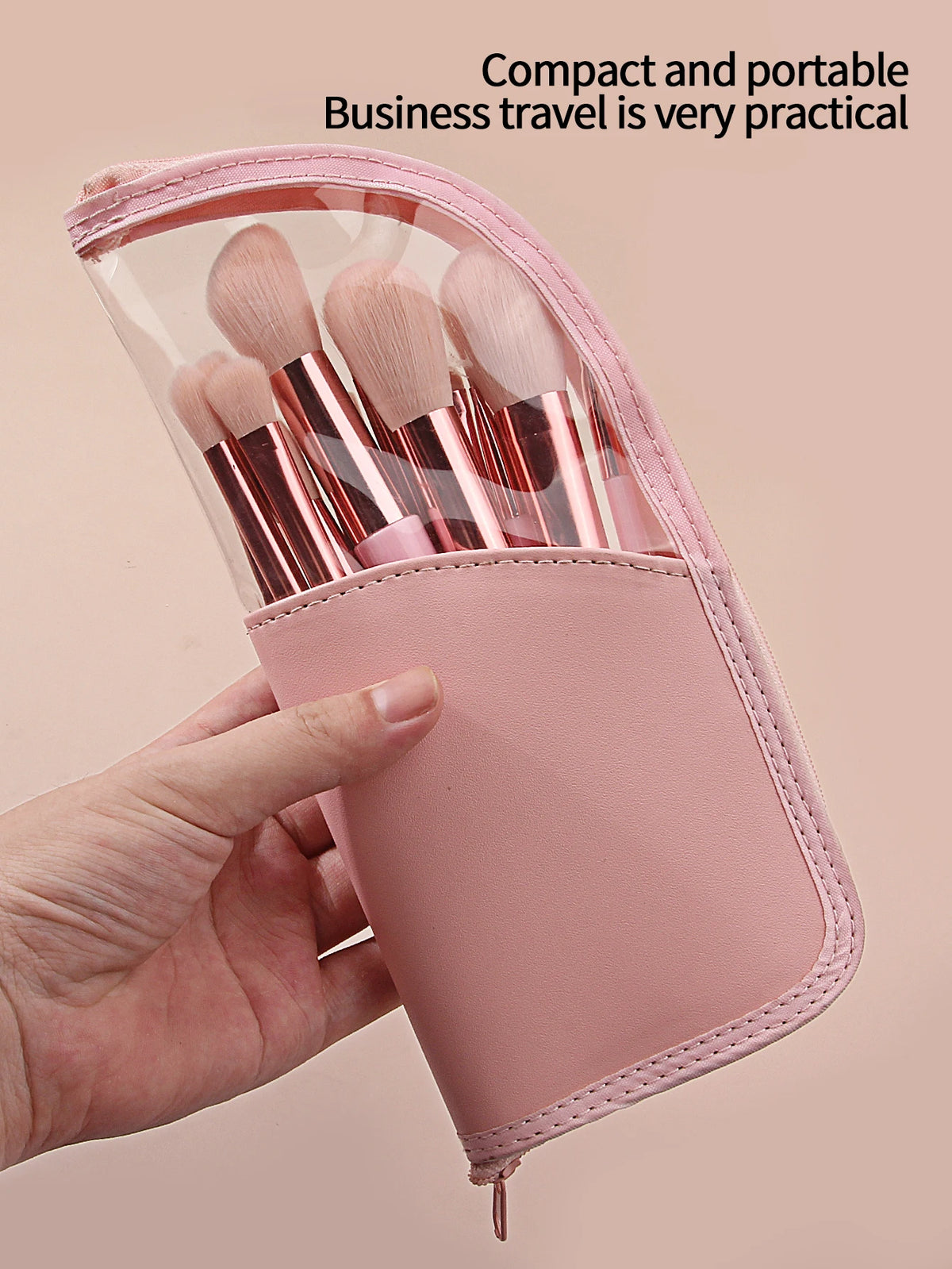 KOSSHOW 15-Piece Makeup Brush Set with Zipper Storage Bag Makeup Brush Set QXL