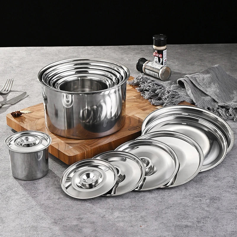 Stainless Steel Round Pot Lid Replacement | 10–24cm Pot Lid QXL