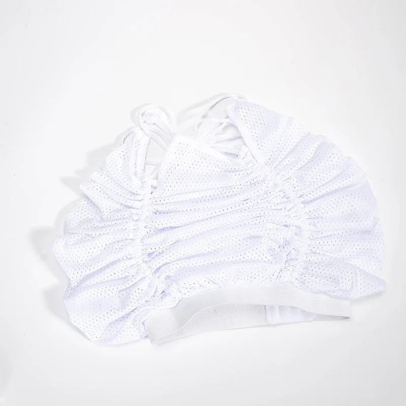 Wide-Brim Elastic Hair Band Nightcap | Sleep & Style Hat Hair Nightcap QXL White thick