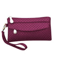 Women's Plaid Clutch Bag | PU Phone Wallet with Card Slots Clutch Bag QXL PURPLE