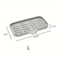 Silicone Sink Mat | Faucet Splash Pad & Soap Drain Tray Silicone Sink Mat QXL GRAY L