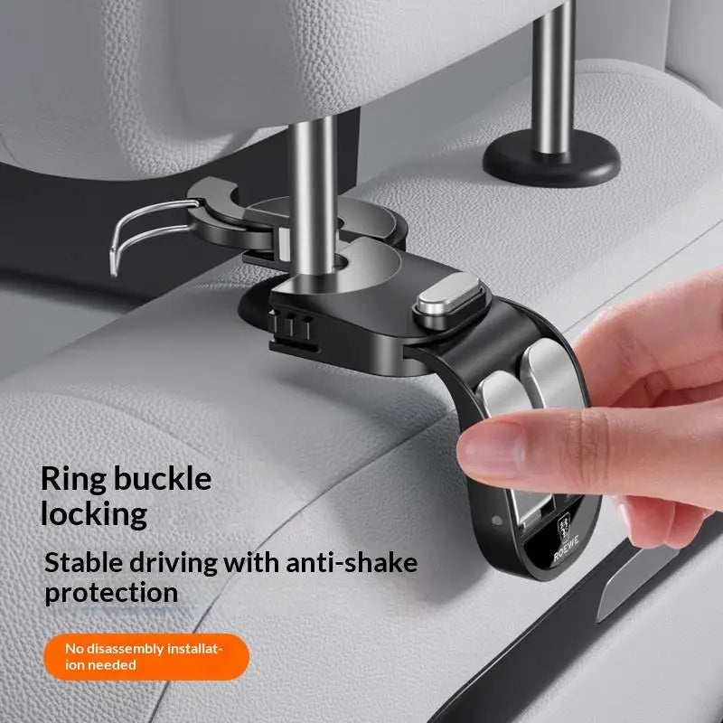 Heavy-Duty Car Seat Headrest Hooks | 25kg ABS Spring Clip Car Headrest Hook QXL