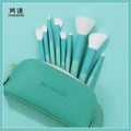 9-Piece Mini Portable Makeup Brush Set | Contour & Eye Makeup Brush Set QXL Fragrant Blue Nine