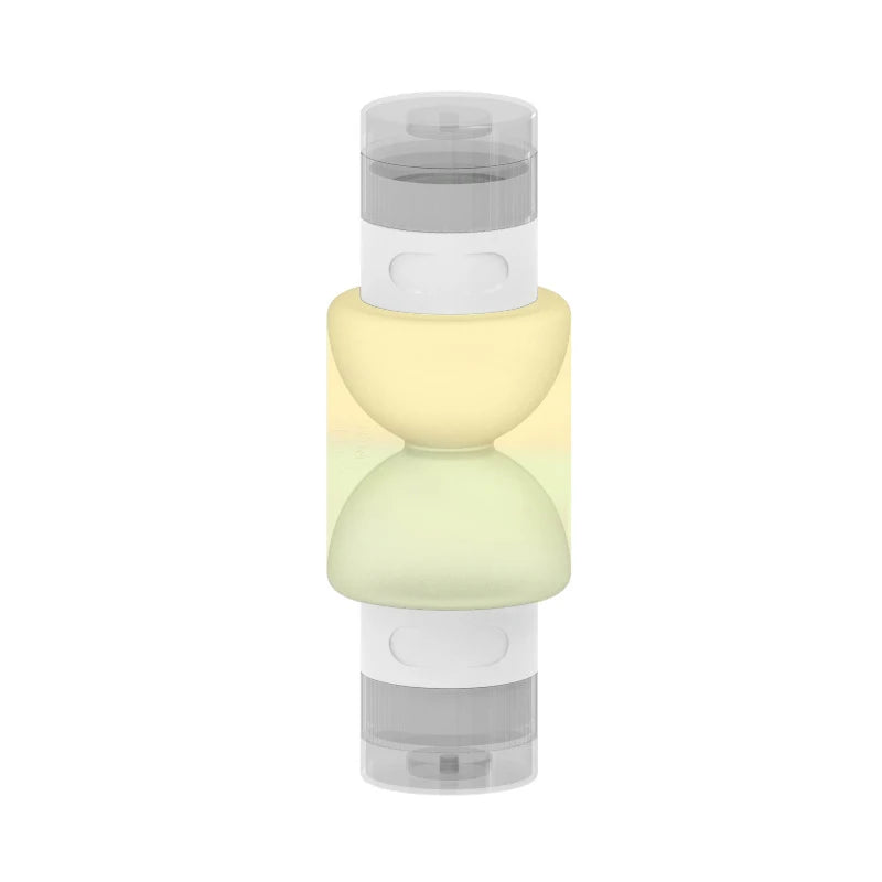 Refillable Silicone Squeeze Travel Bottles – Leak-Proof Duo Travel Toiletry Bottles QXL green Yellow