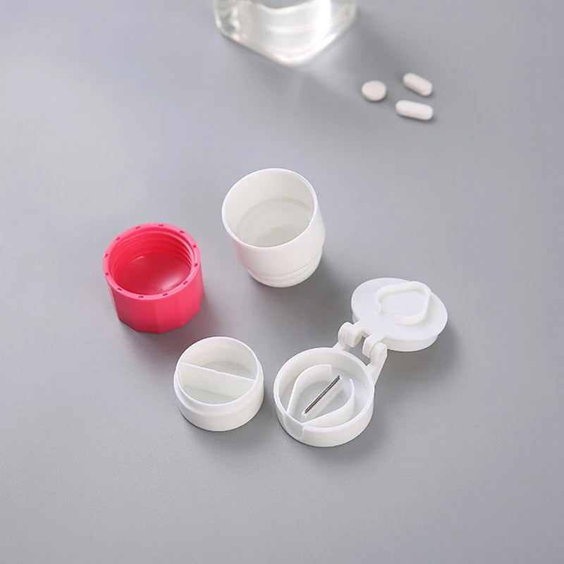 4-in-1 Portable Pill Case, Cutter, Grinder & Organizer Pill Organizer & Cutter QXL
