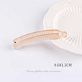 Frosted Banana Clip – Clear Ponytail Hair Claw Barrette Banana Hair Clip QXL MS light coffee
