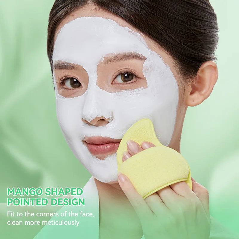 Gecomo Mango Face Wash Glove Sponge | Deep Cleansing Puff Face Cleansing Sponge QXL