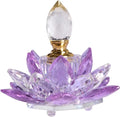 Crystal Purple Lotus Refillable Perfume Bottle | 5ml Glass Gift Refillable Perfume Bottle QXL PURPLE