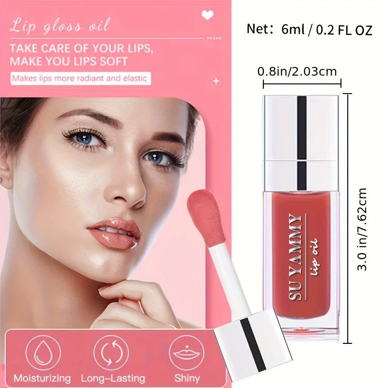 SU YAMMY Hydrating Lip Glow Oil | Tinted Plumping Lip Gloss Tinted Lip Gloss Oil QXL