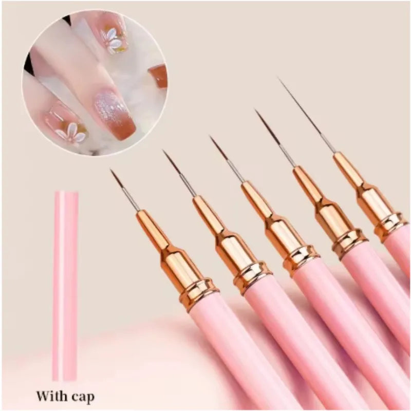 Professional Nail Art Painting Brush Set | Detail Drawing Pens Nail Art Brush Set QXL