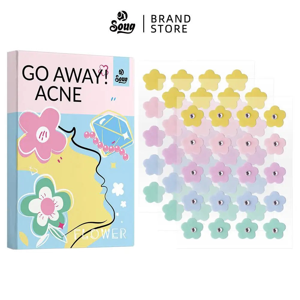 Flower-Shaped Hydrogel Blemish Patches | Pearl & Diamond Design Hydrogel Blemish Patch QXL