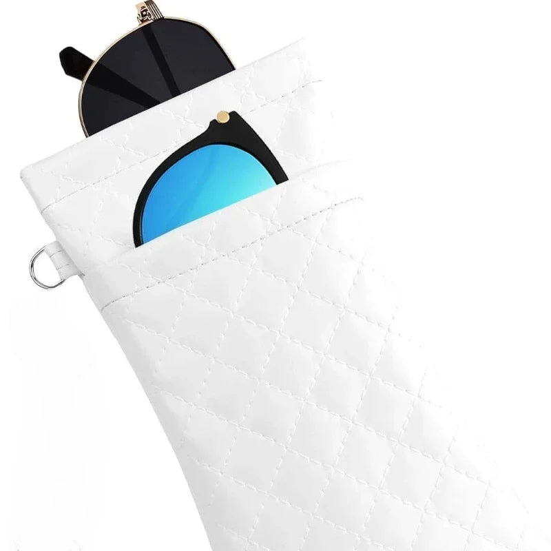 Double-Layer Leather Soft Glasses Storage Bag | Eyewear Case Eyewear Storage Case QXL