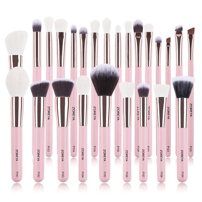 ZOREYA 25-Piece Makeup Brush Set | Foundation & Eyeshadow Makeup Brush Set QXL