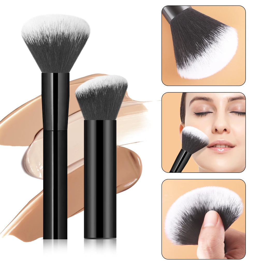 Ronshadow 2-Pc Powder & Contour Makeup Brush Set Makeup Brush Set QXL