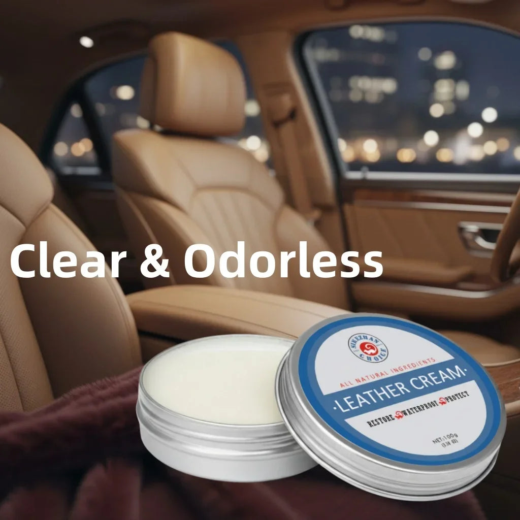 Car Leather Care Cream | Seat Conditioner & Interior Polish Leather Care Cream QXL