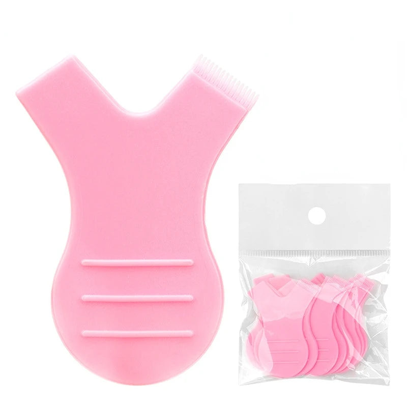 10-Pack Y-Shape Eyelash Comb & Lash Lifting Brush Set Lash Comb Brush Set QXL Pink 10pcs