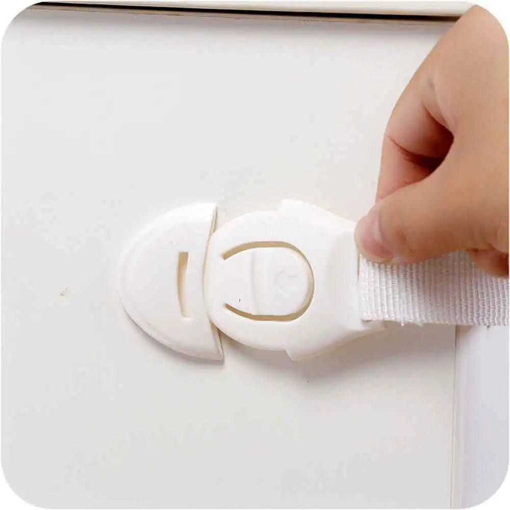 10-Pack Baby-Proof Cabinet & Drawer Safety Locks | Brown Cabinet Safety Locks QXL