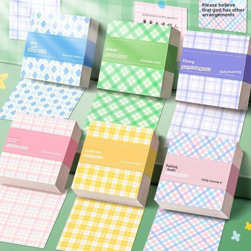 Colorful Gridded Memo Pads – Adhesive-Free Note Sheets Gridded Memo Pad QXL