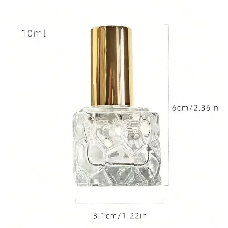 10ml Refillable Glass Perfume Spray Bottle | Fine Mist Atomizer Perfume Spray Bottle QXL gold