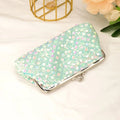 Women's Glitter Clutch Bag with Kiss Lock | Party & Daily Use Glitter Clutch Bag QXL green