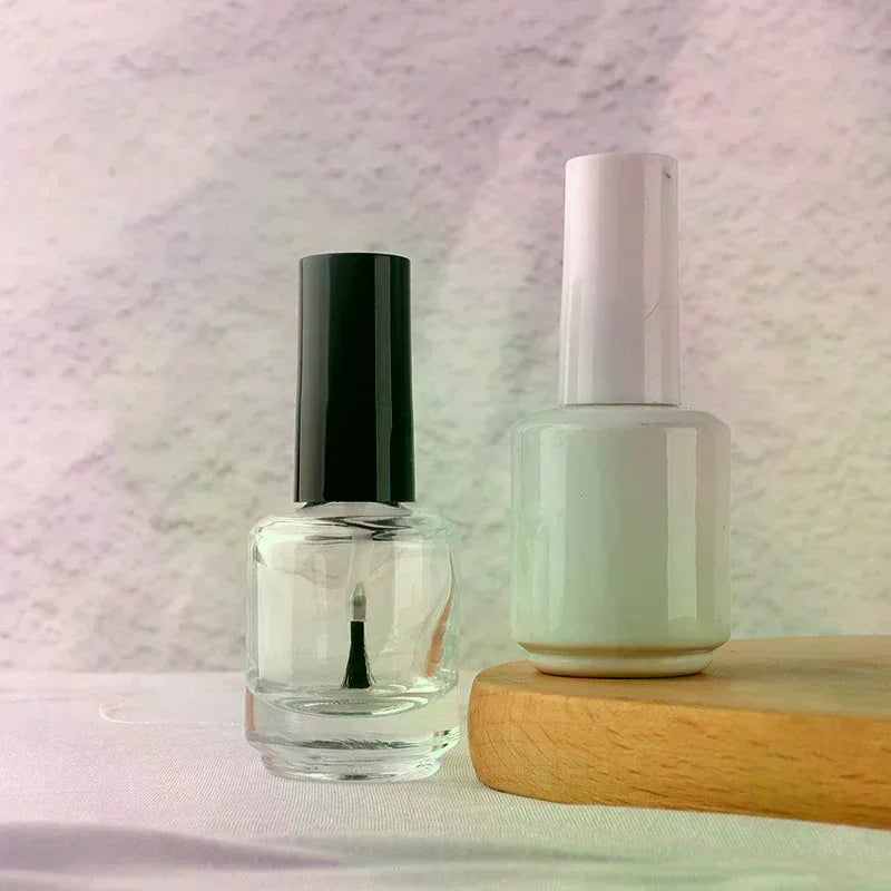 15ml Empty Glass Nail Polish Bottle with Lid & Brush Nail Polish Bottle QXL