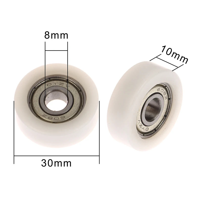 608ZZ POM Nylon Bearing Pulley Wheel 8×30×10mm | 1/3/5 Pack Bearing Pulley Wheel QXL