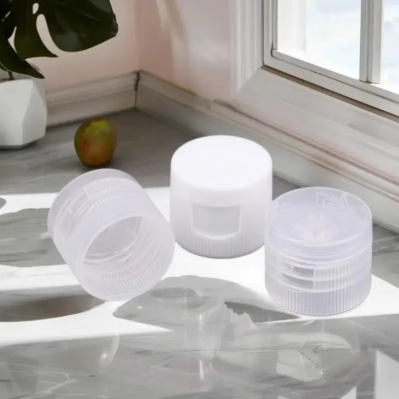 10-Pack Plastic Flip Caps for Lotion & Toner Bottles | 18/20/24mm Cosmetic Bottle Caps QXL