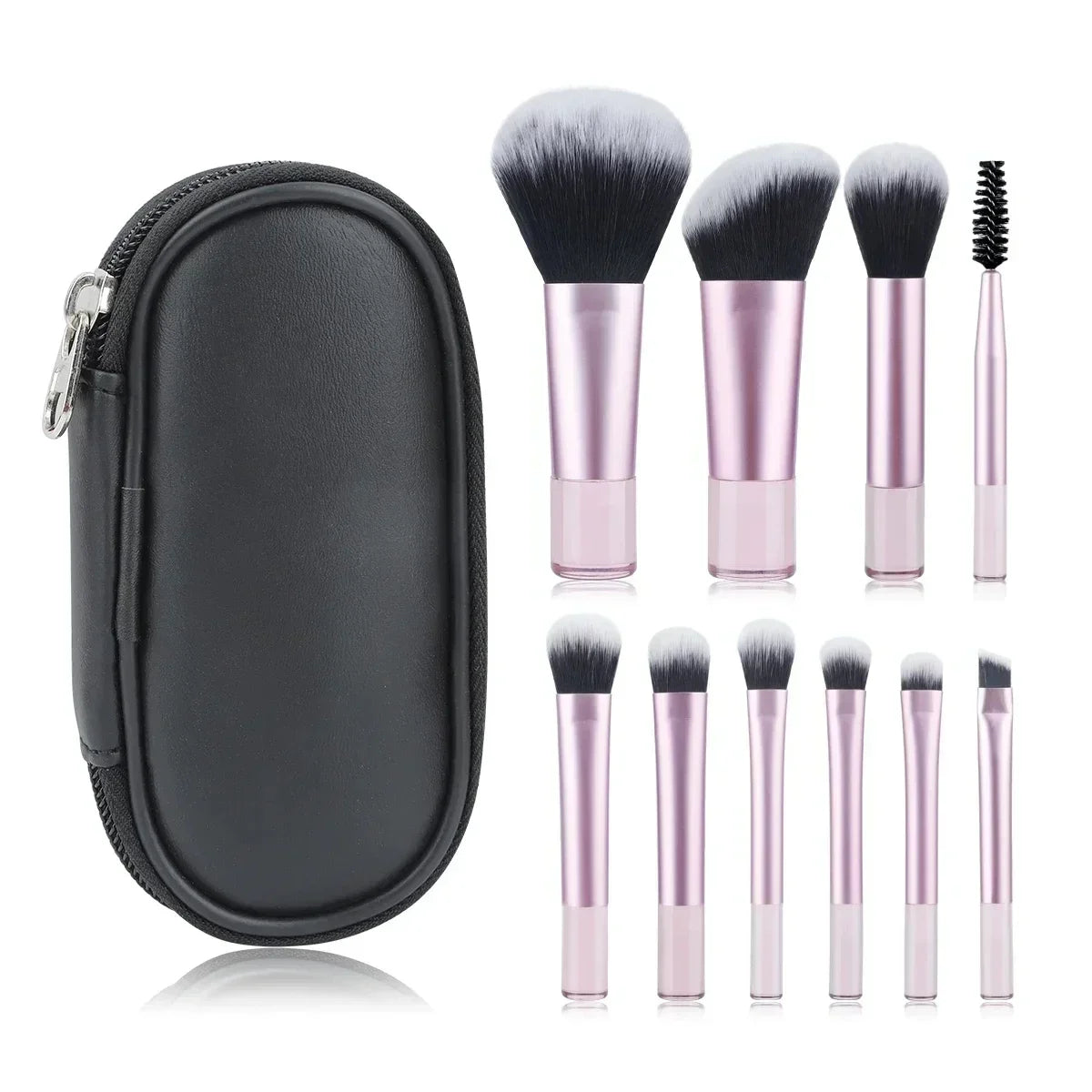 10-Piece Mini Makeup Brush Set – Powder, Eyeshadow & Blush Makeup Brush Set QXL 10PCS