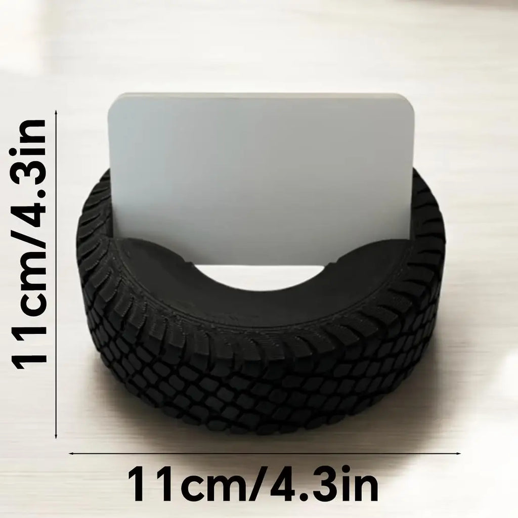 Tire-Shaped Business Card Holder | Auto-Themed Desk Organizer Business Card Holder QXL