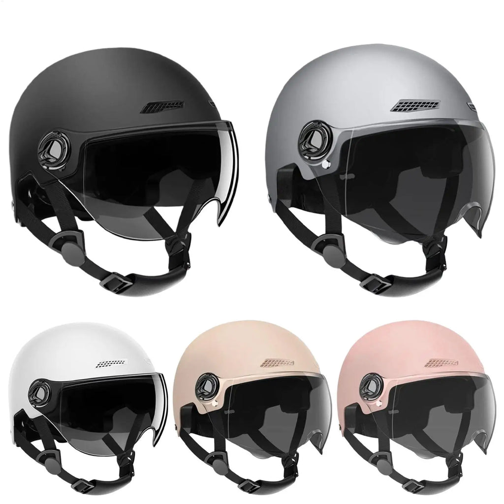 Motorcycle Half-Face Helmet Sun Visor Quick Release | Unisex Motorcycle Half Helmet QXL
