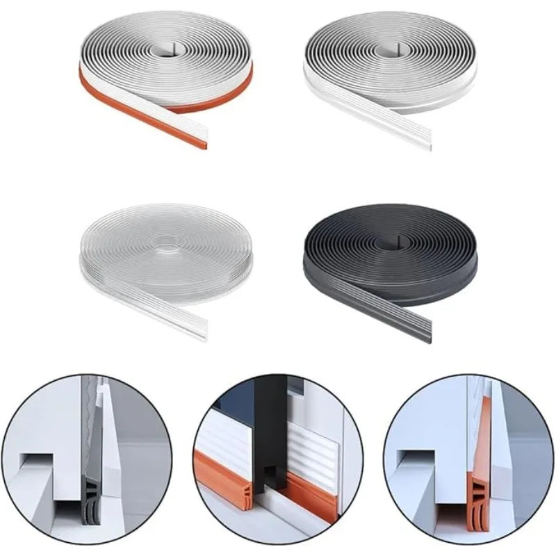 Self-Adhesive Rubber Weather Stripping Seal Tape – 2M Door & Window Weather Stripping Tape QXL